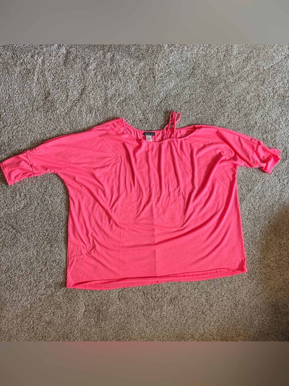 Bright Pink Off-Shoulder Top